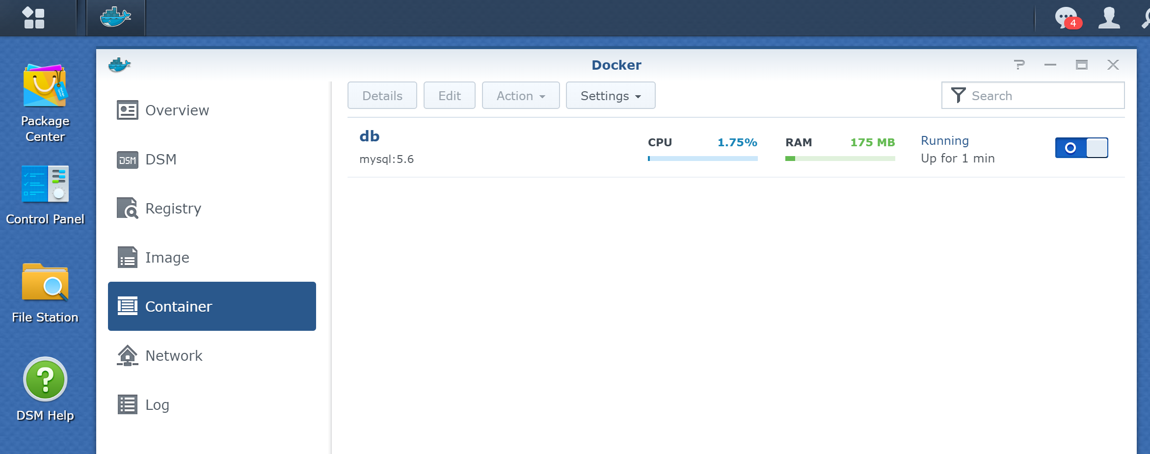 Running MySQL/MariaDB
container